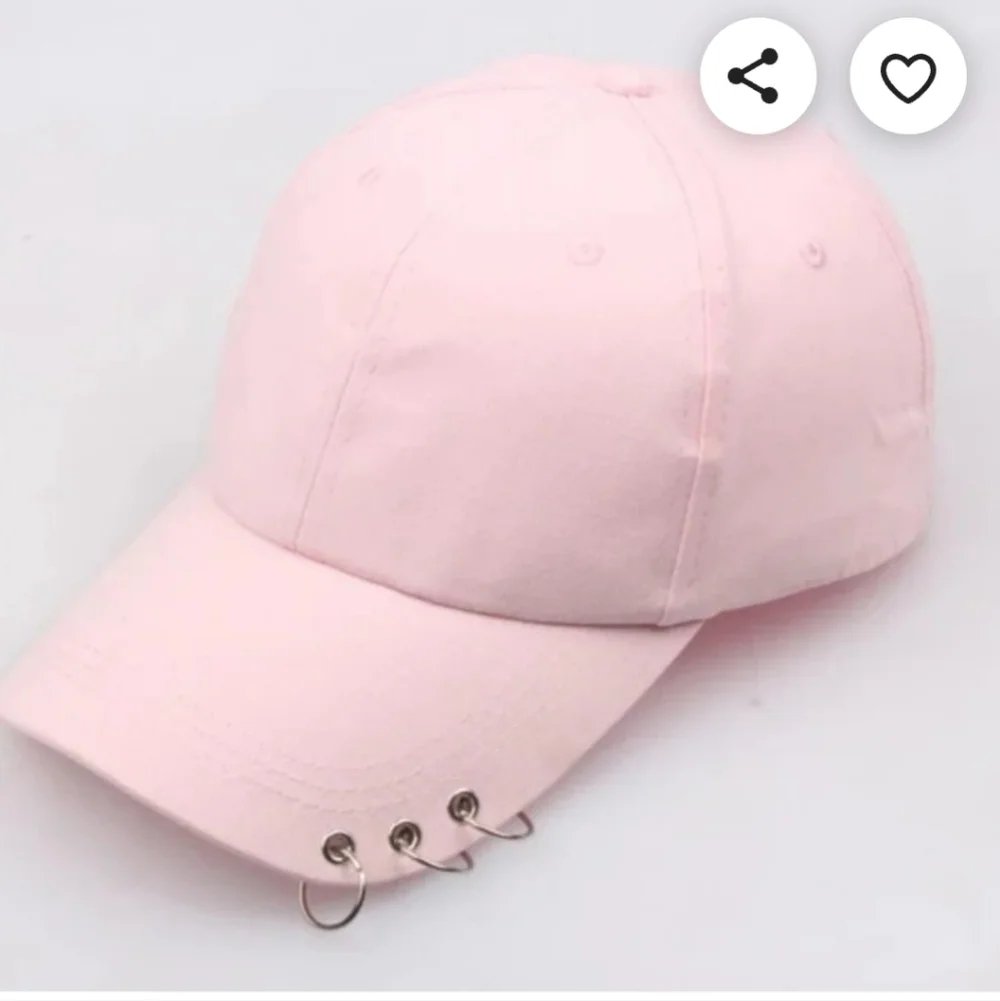 Pink pierced baseball cap